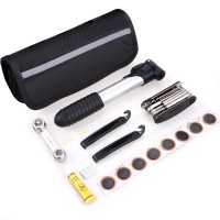 Bicycle Repair Tools Kit Mini Pump/ Tire Repair Kit/ Screwdriver Tool Wrench Portable Bike Repair Tool Kit Bag